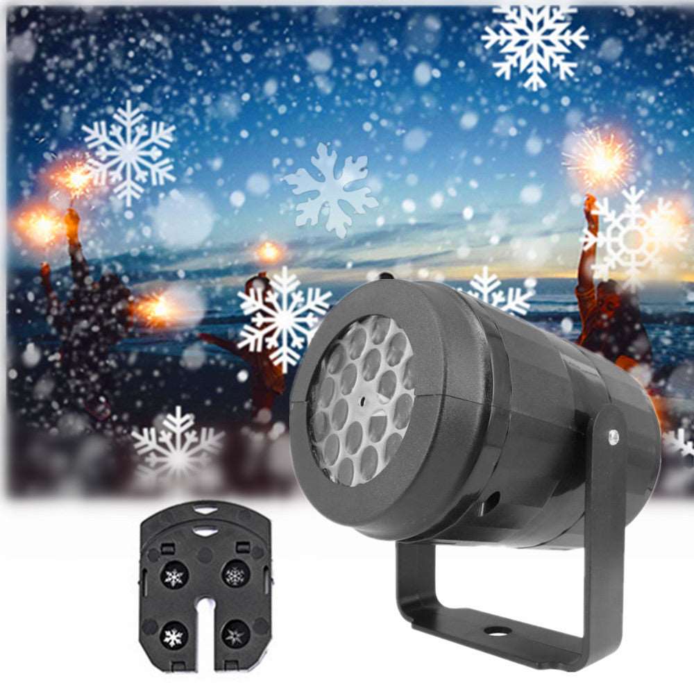 2023 Christmas Party Lights Snowflake Projector Light Led Stage Light Rotating Xmas Pattern Outdoor Holiday Lighting Garden Christmas  Decor