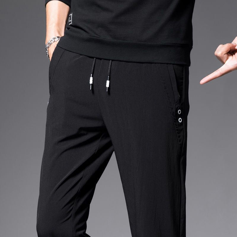 Thin Men's Casual Pants, Men's Slim Pants, Men's Korean Style Trendy Sports Pants, Men's Trousers, Loose Feet