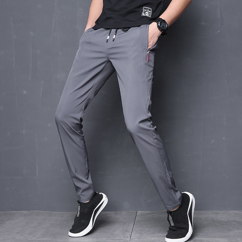 Thin Men's Casual Pants, Men's Slim Pants, Men's Korean Style Trendy Sports Pants, Men's Trousers, Loose Feet