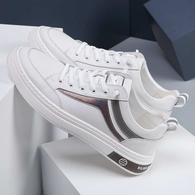 All-match Breathable Men's Shoes Leather Soft Sole Men's Sneakers