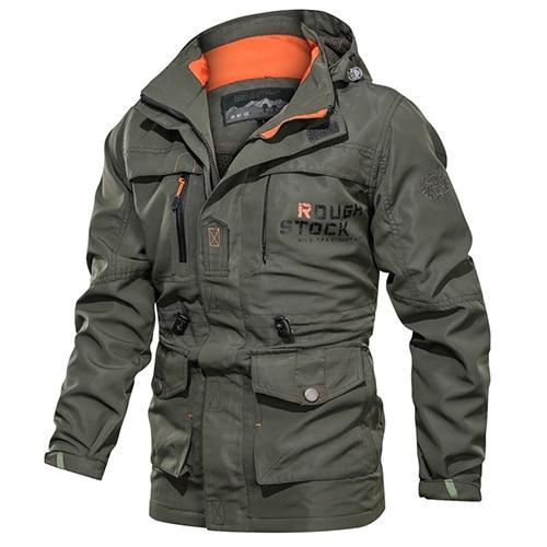 Cross-border Alsy jacket men's mid-length casual outdoor hooded plus size jacket men's jacket spring and autumn