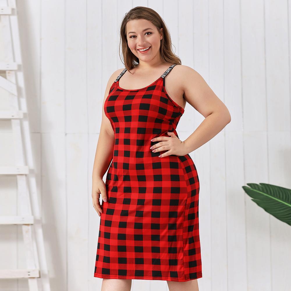Night Dress Women's Spring And Summer Sling Plump Girls