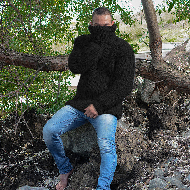 Autumn And Winter Loose-Fitting Men's Casual Turtleneck Sweater Fashion