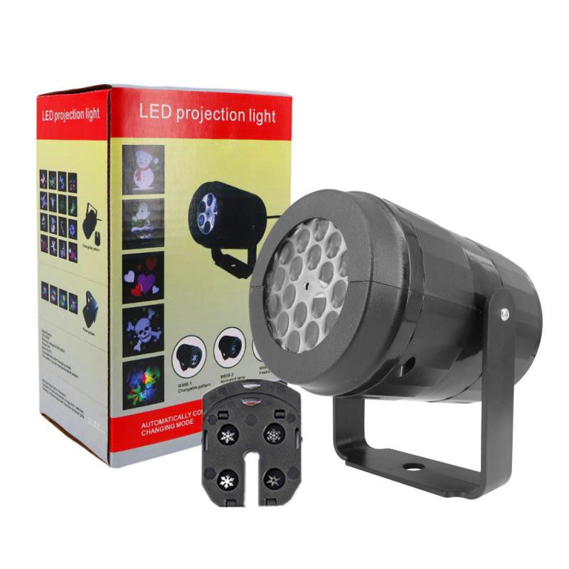 2023 Christmas Party Lights Snowflake Projector Light Led Stage Light Rotating Xmas Pattern Outdoor Holiday Lighting Garden Christmas  Decor