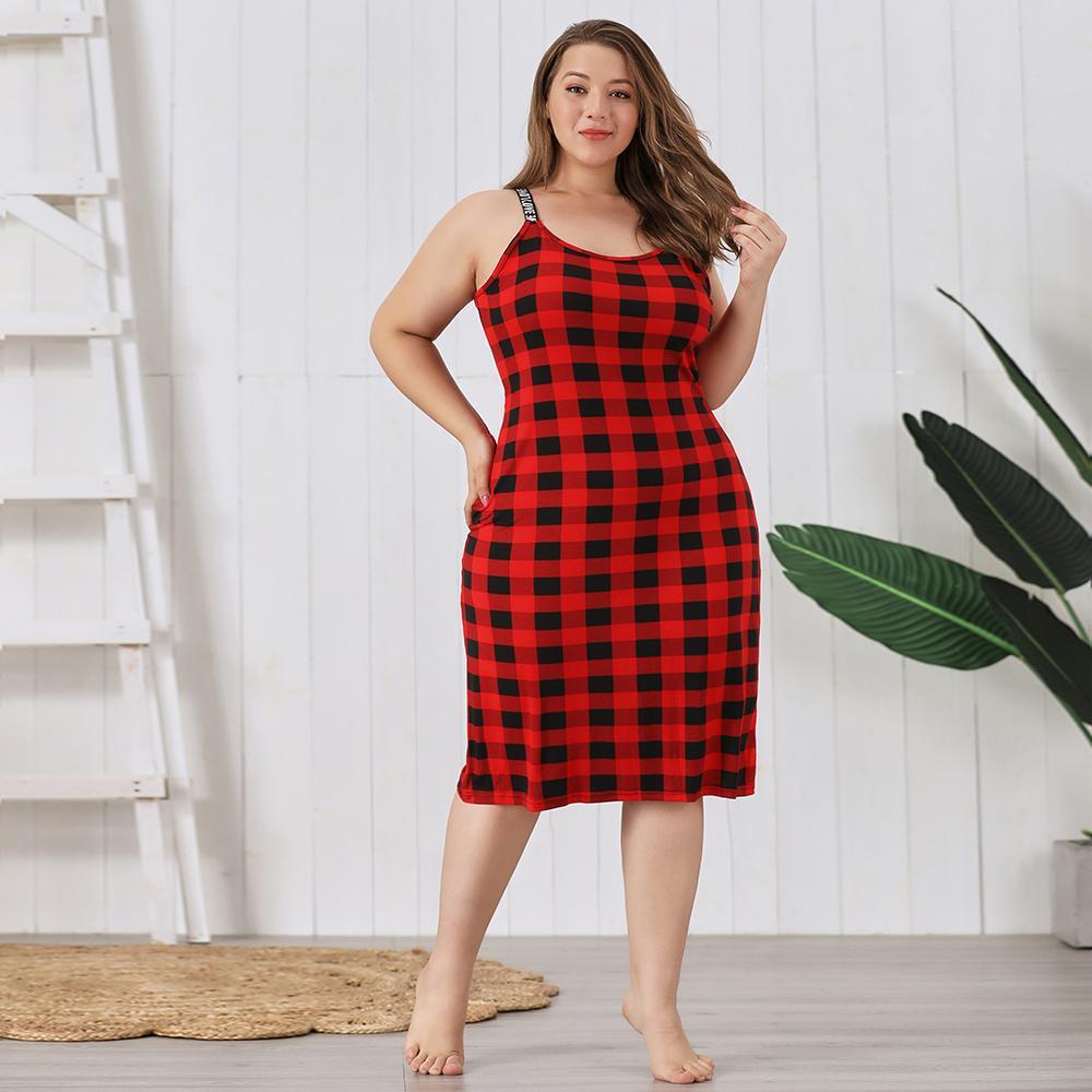 Night Dress Women's Spring And Summer Sling Plump Girls