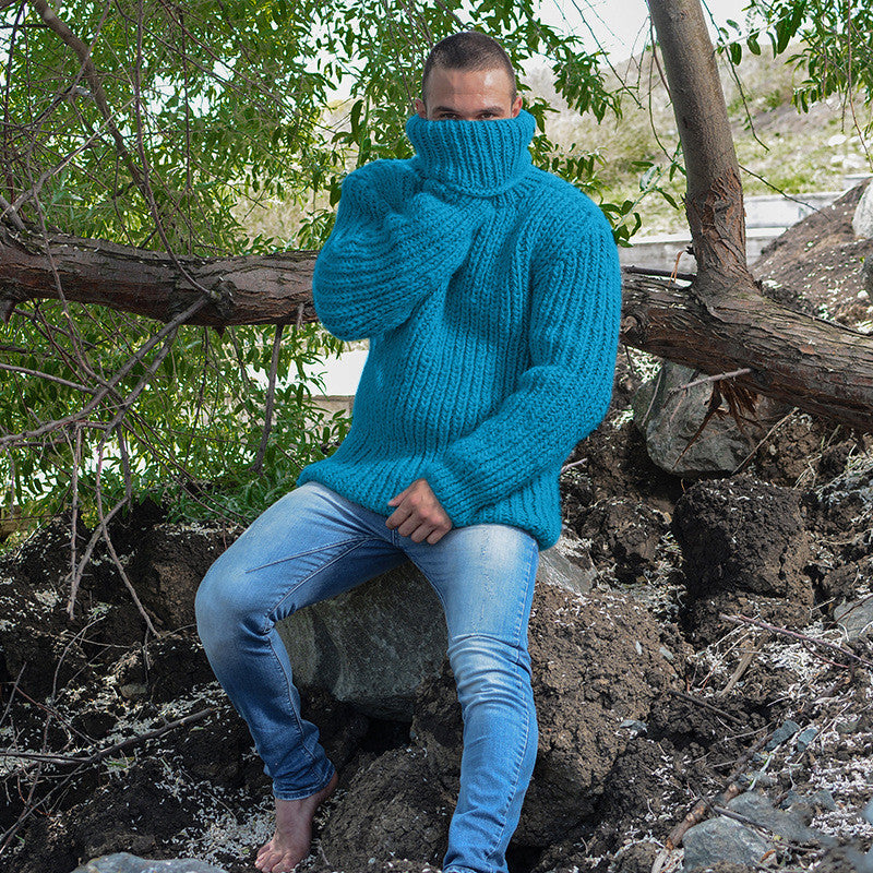 Autumn And Winter Loose-Fitting Men's Casual Turtleneck Sweater Fashion