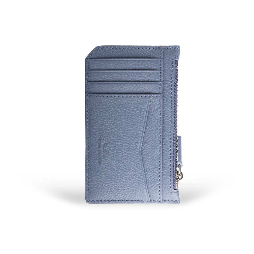 Nicky Leather Card Case with Zip Pocket