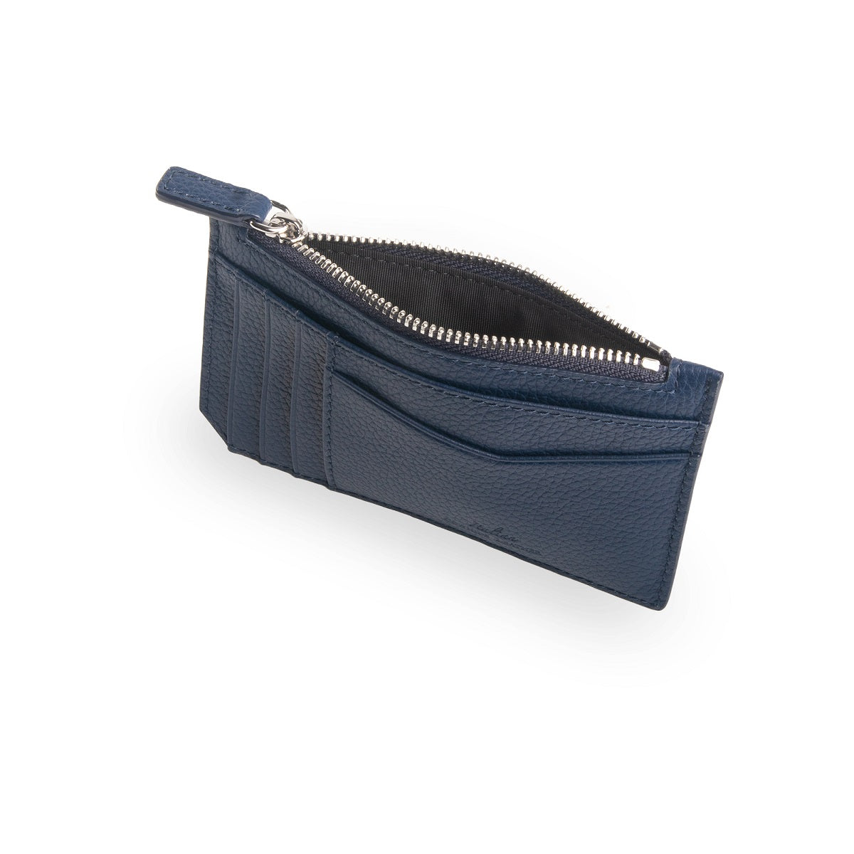 Nicky Leather Card Case with Zip Pocket