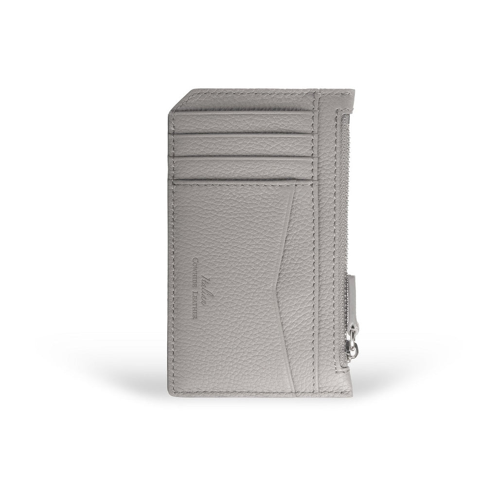 Nicky Leather Card Case with Zip Pocket