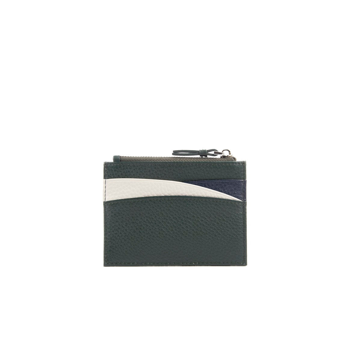 Amber Top Zip Leather Card Holder