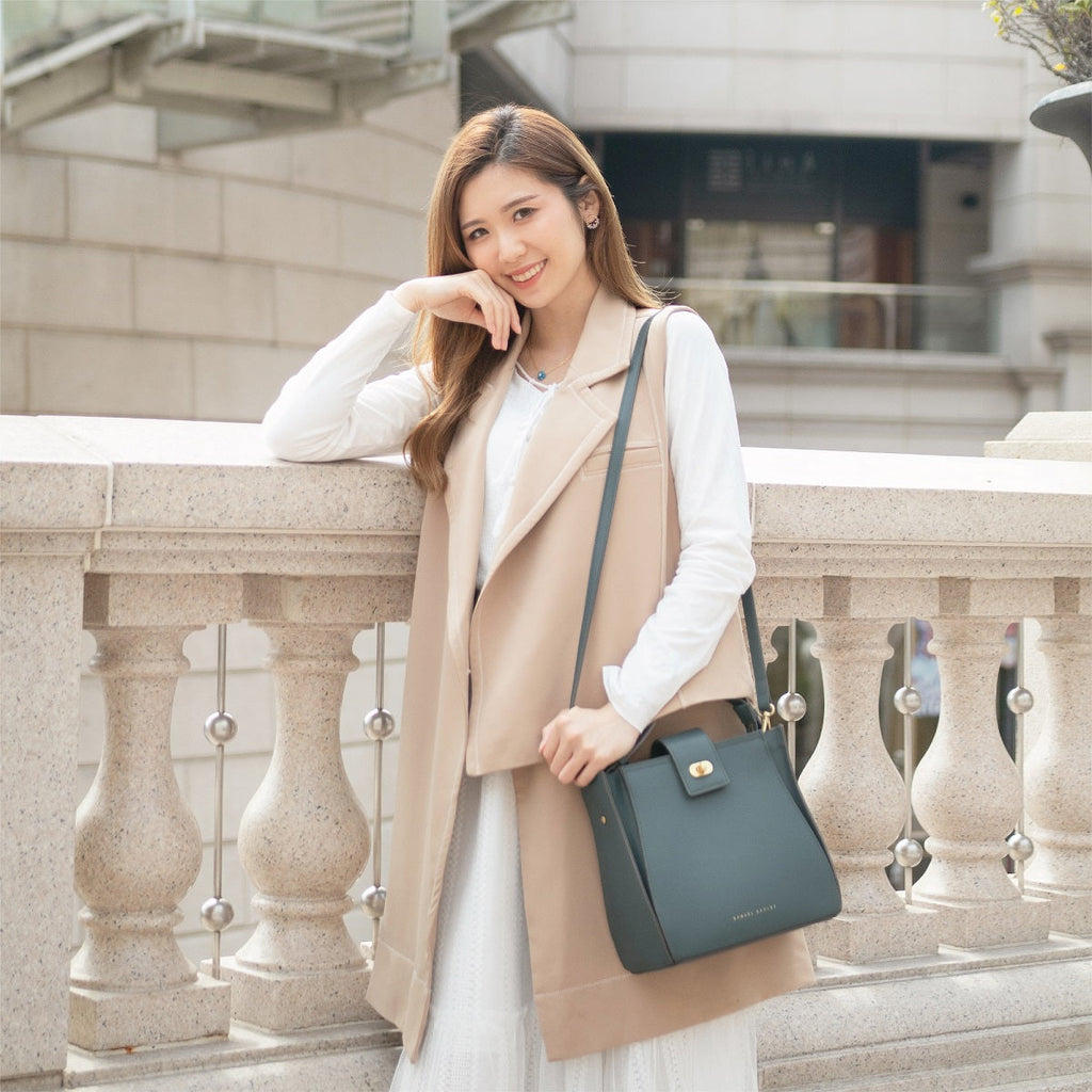 Athena Leather Bucket Bag