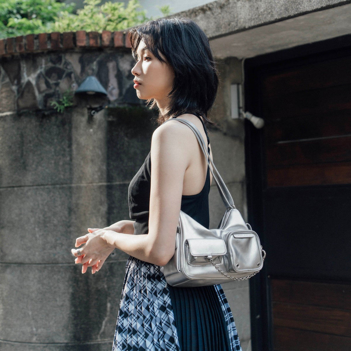 Avril Leather Crossbody Bag