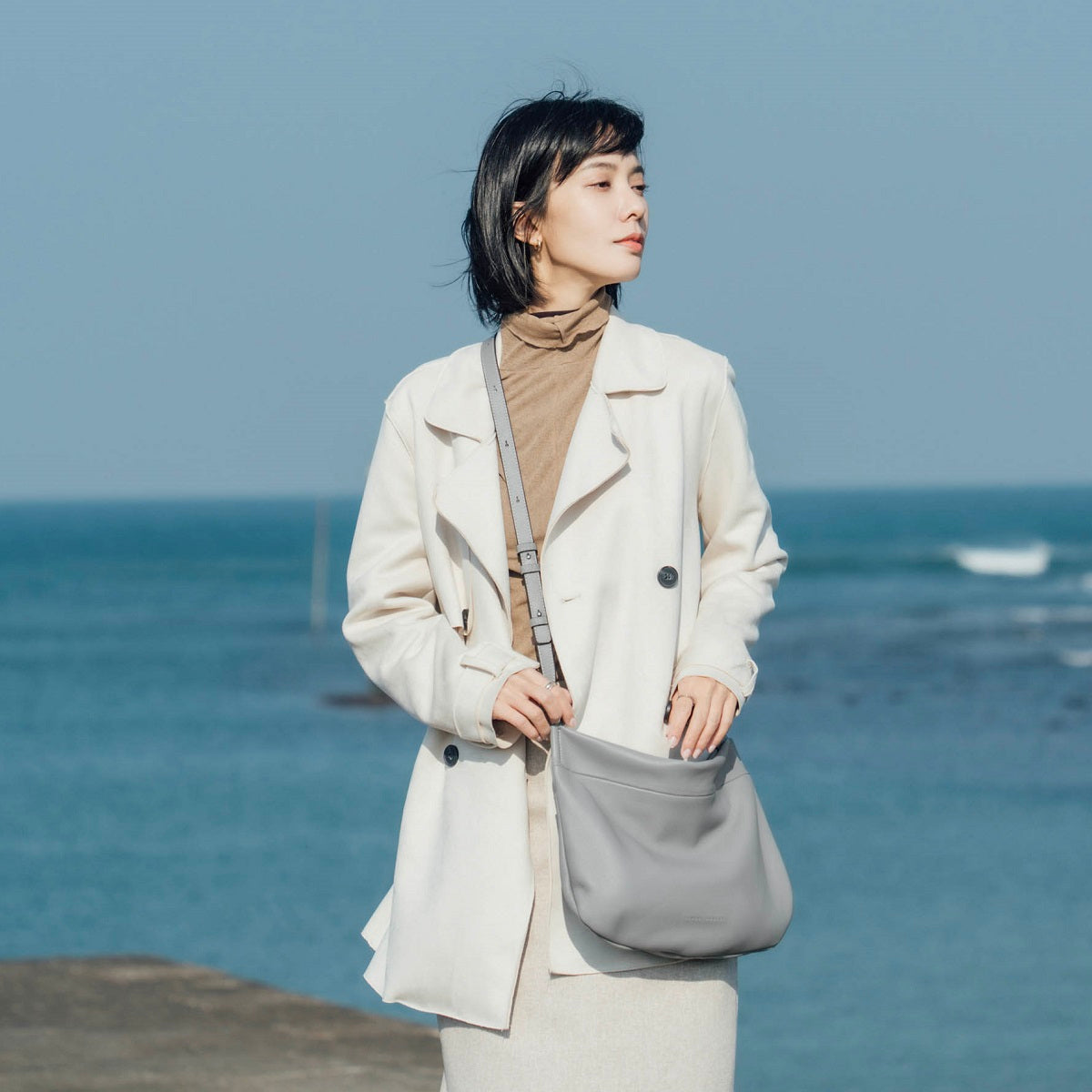Merly Half-moon Leather Hobo