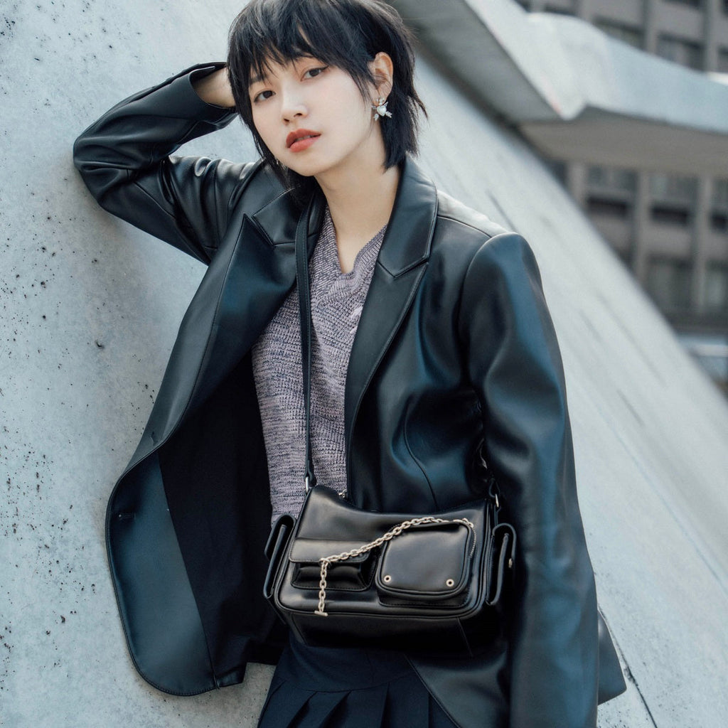 Avril Leather Crossbody Bag
