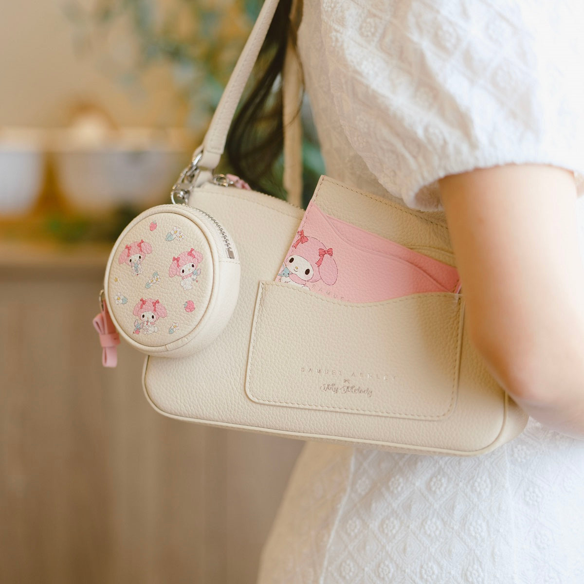 Samuel Ashley x Sanrio characters Key Chain Leather Pouch