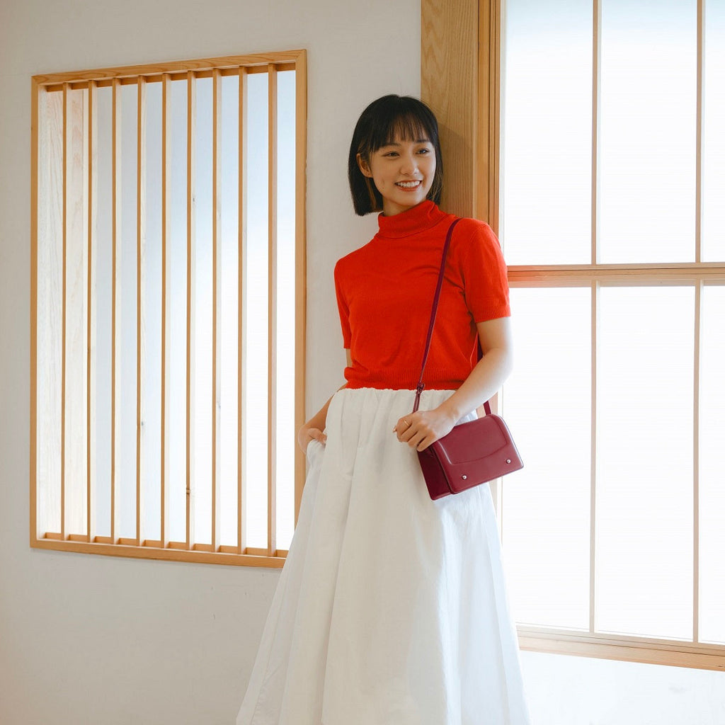 Samuel Ashley x Chibi Maruko Chan East-West Leather Crossbody Bag