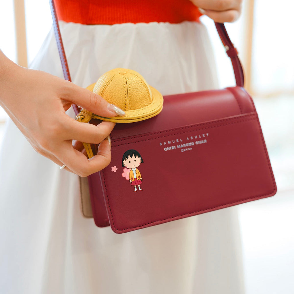 Samuel Ashley x Chibi Maruko Chan East-West Leather Crossbody Bag