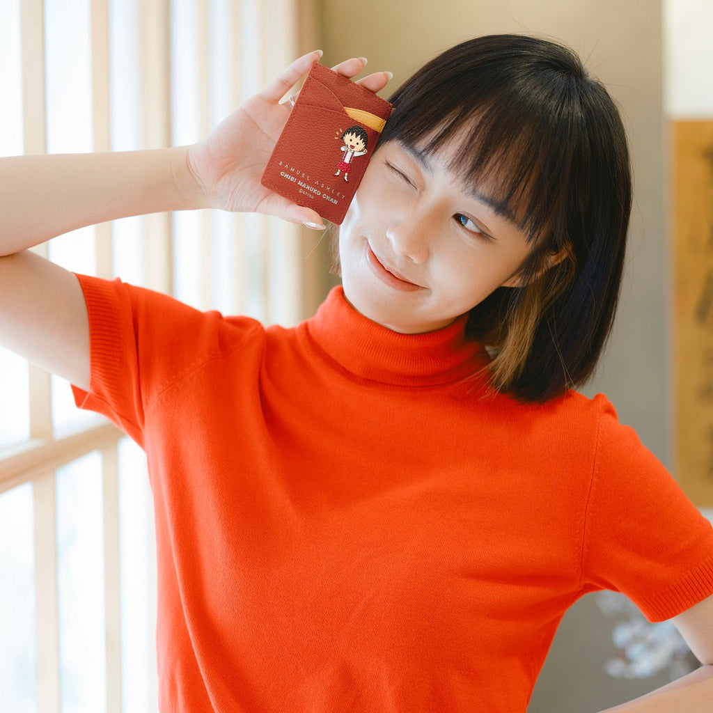 Samuel Ashley x Chibi Maruko Chan Leather Card Holder
