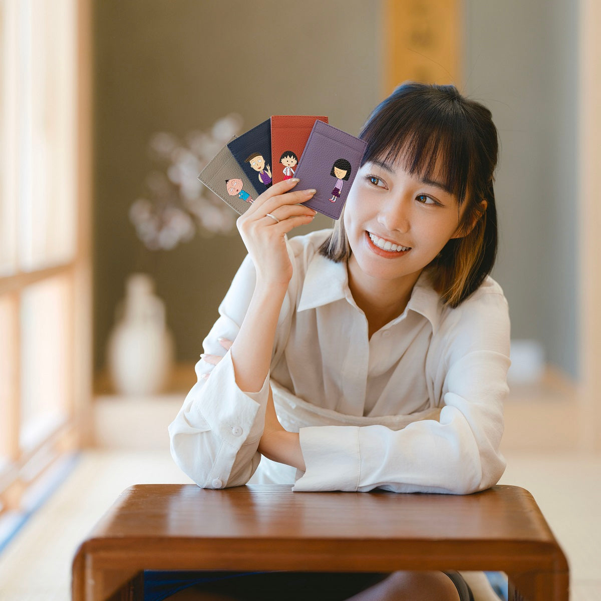 Samuel Ashley x Chibi Maruko Chan Leather Card Holder