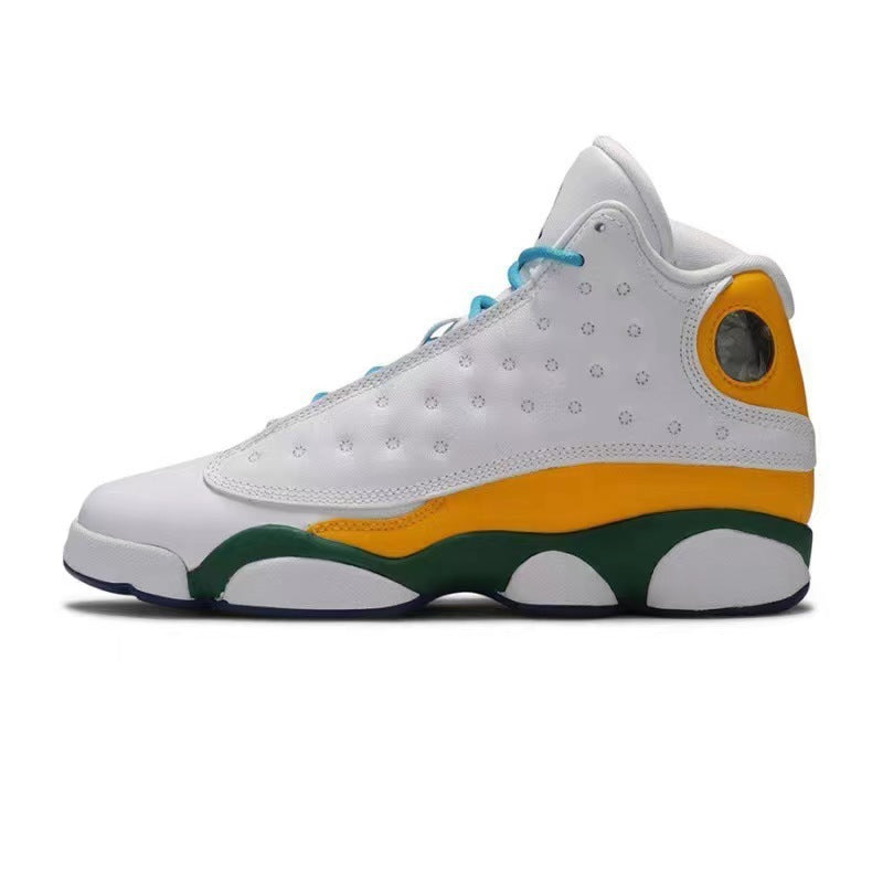 Aj13 Basketball Shoes Black and White Panda Men's Shoes Chinese Navy Blue Obsidian Qiao 13 High-top Sports Pure Original Putian
