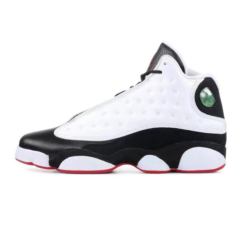 Aj13 Basketball Shoes Black and White Panda Men's Shoes Chinese Navy Blue Obsidian Qiao 13 High-top Sports Pure Original Putian