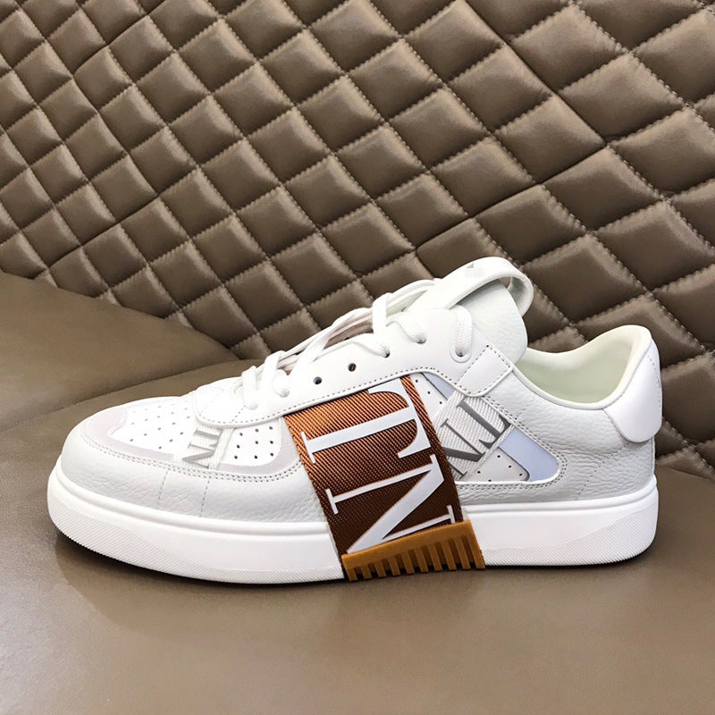 European and American thick-soled casual shoes 2025 new letters fashion height sneaker Joker mesh breathable lightweight cross-border
