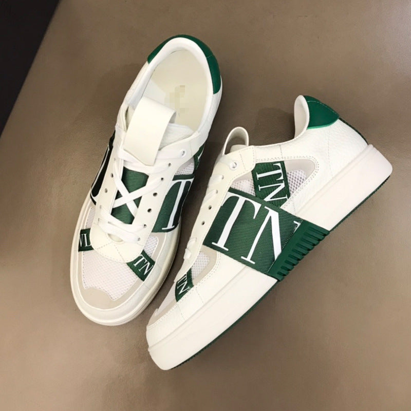European and American thick-soled casual shoes 2025 new letters fashion height sneaker Joker mesh breathable lightweight cross-border