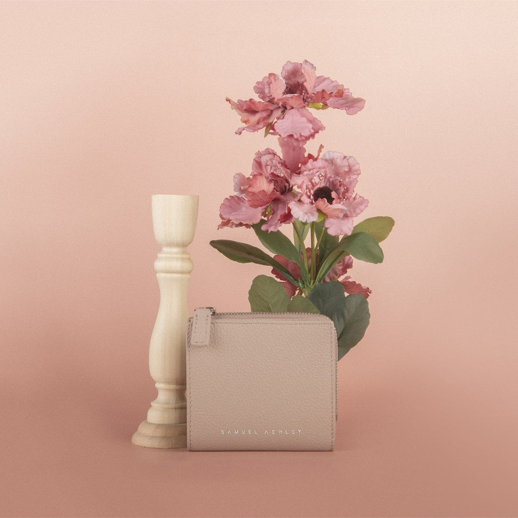 Flora Leather Zip Around Wallet