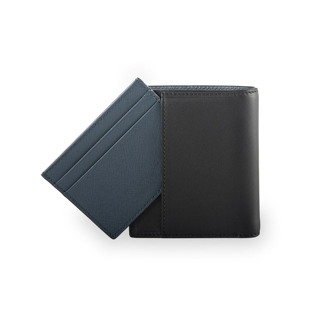 Warren Vertical Leather Wallet w/ Detachable Card Holder (RFID)