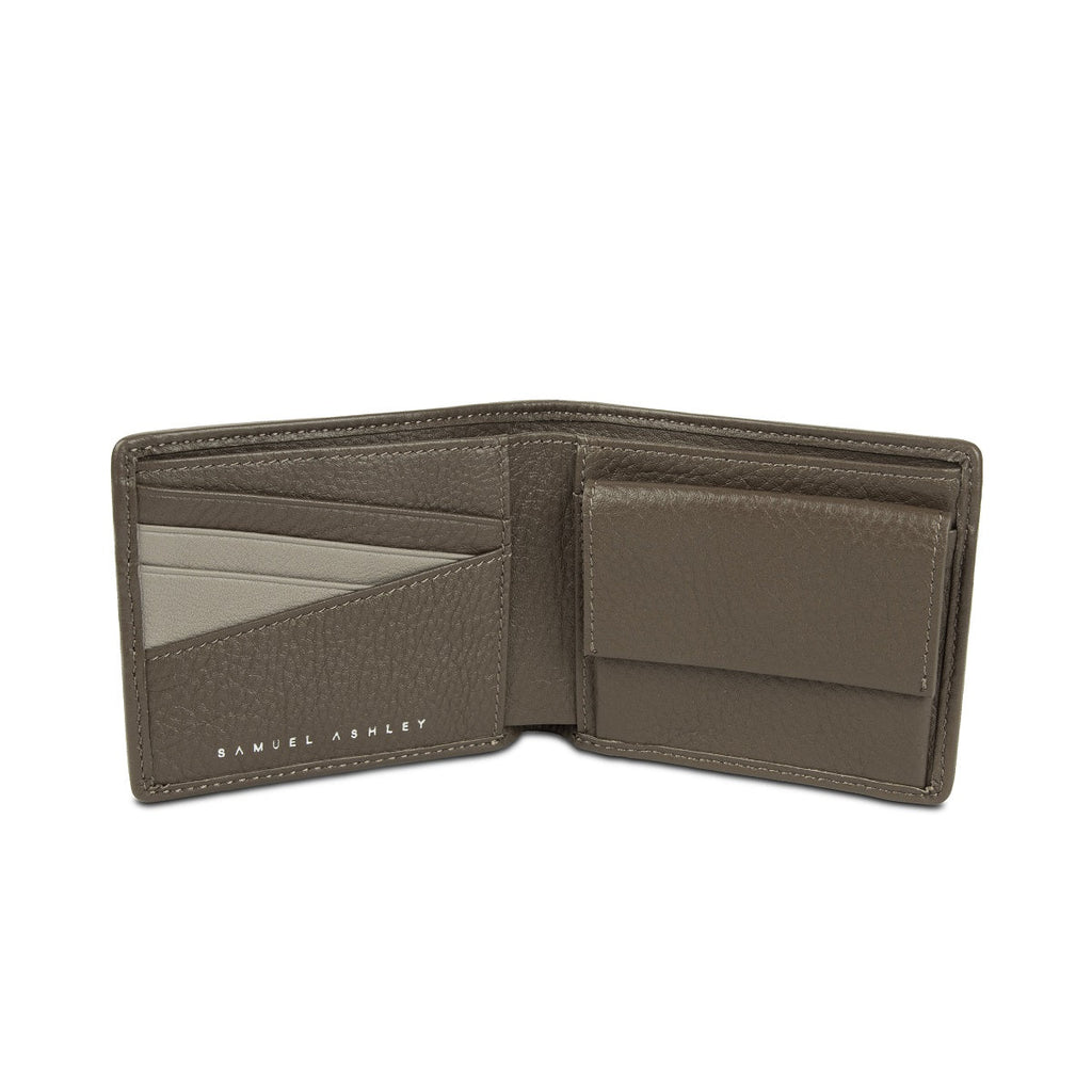 Theo Leather Bi-fold Wallet with Coin Case (RFID)