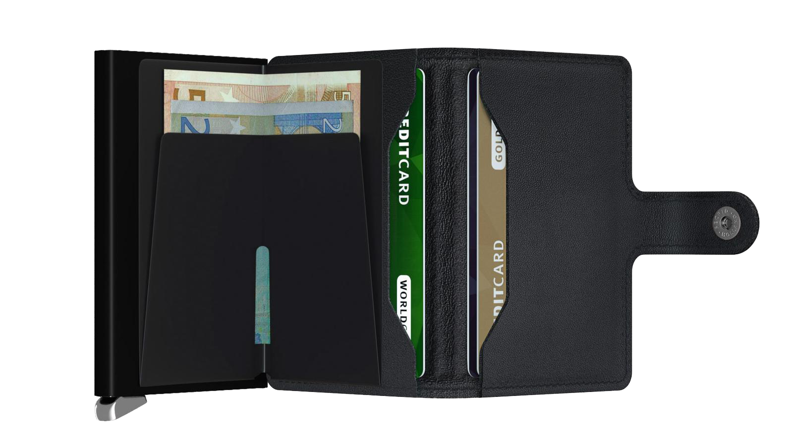 SECRID - Premium Miniwallet Emboss Lines Black