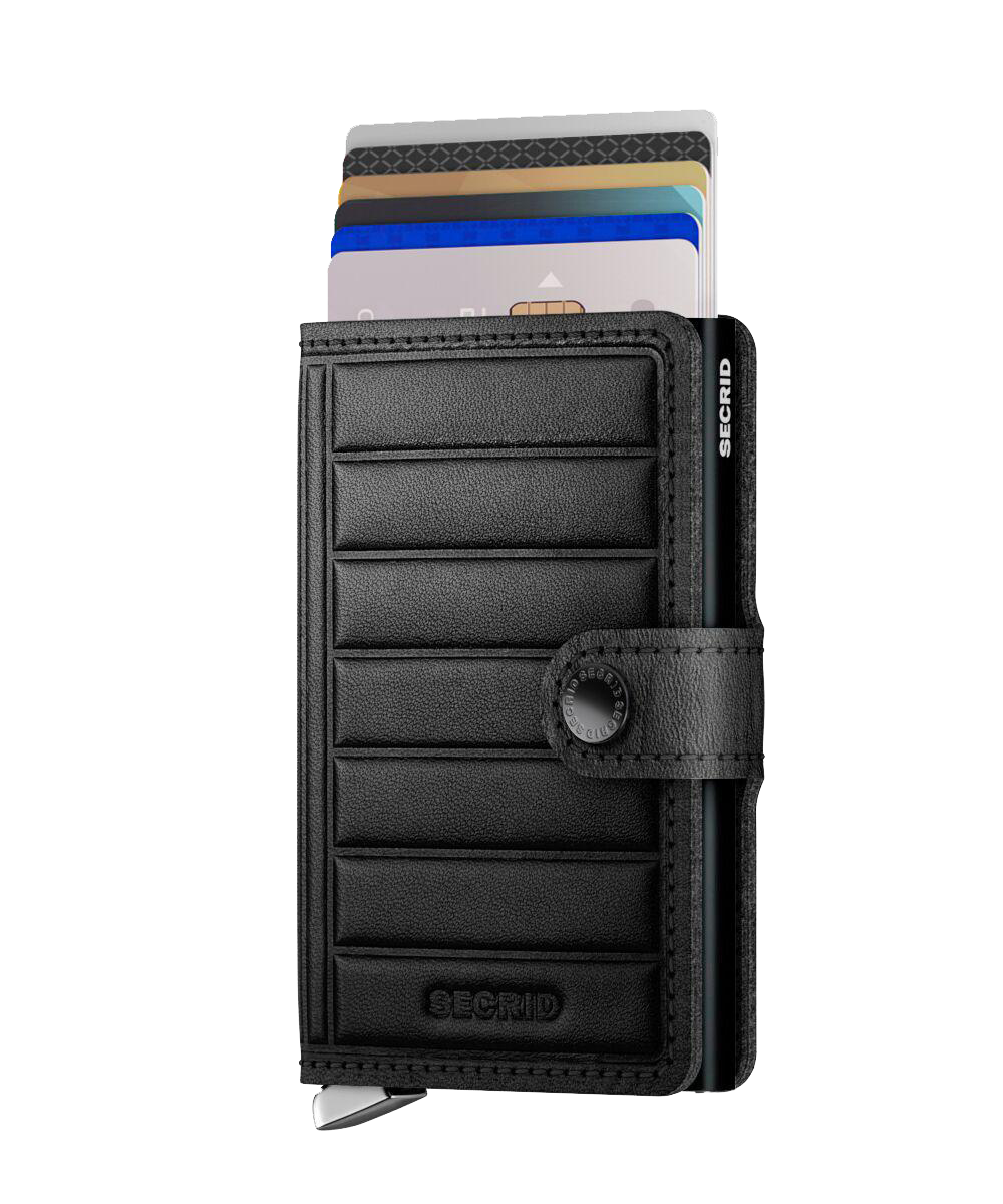 SECRID - Premium Miniwallet Emboss Lines Black