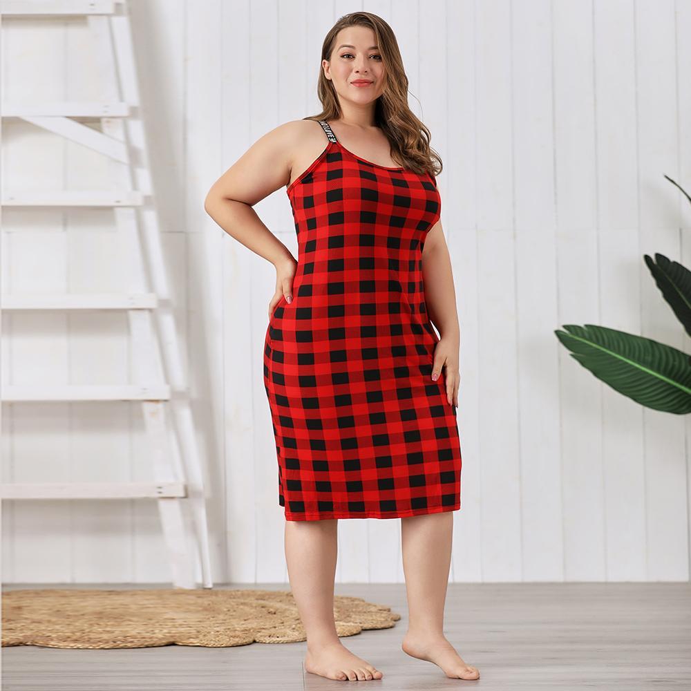Night Dress Women's Spring And Summer Sling Plump Girls