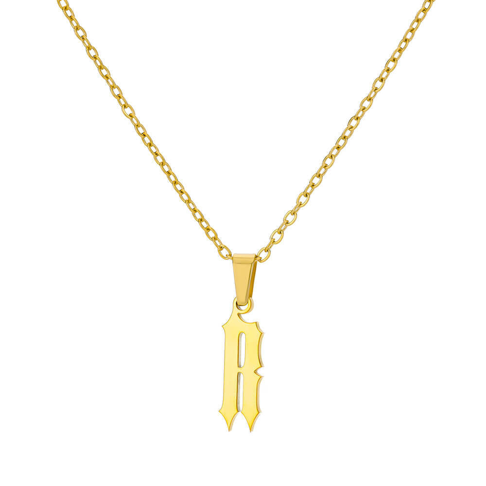 Ancient English Letter Pendant Necklace