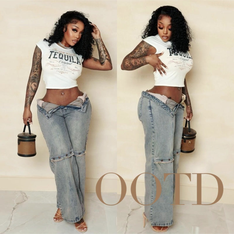 Y2k Baggy Wide Leg Jeans Women
