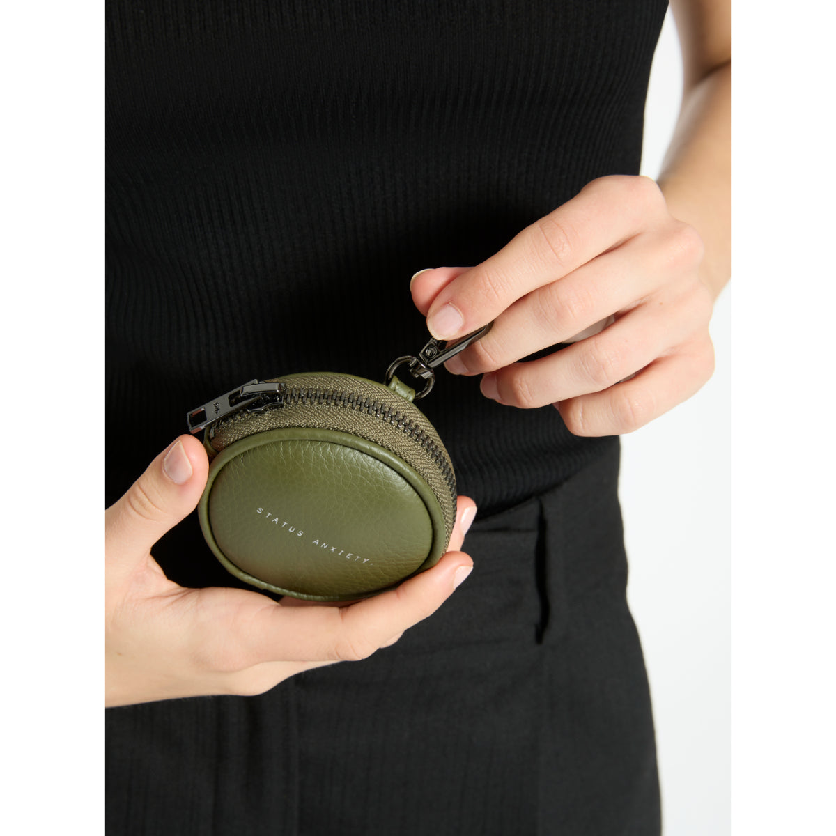 STATUS ANXIETY - Go With Me Leather Zip Around Coin Pouch