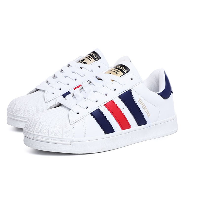 Summer New Korean Style Sports Casual Men's Shoes Couple's Board Shoes Breathable Internet Popular Men's Shell Head White Trendy Shoes