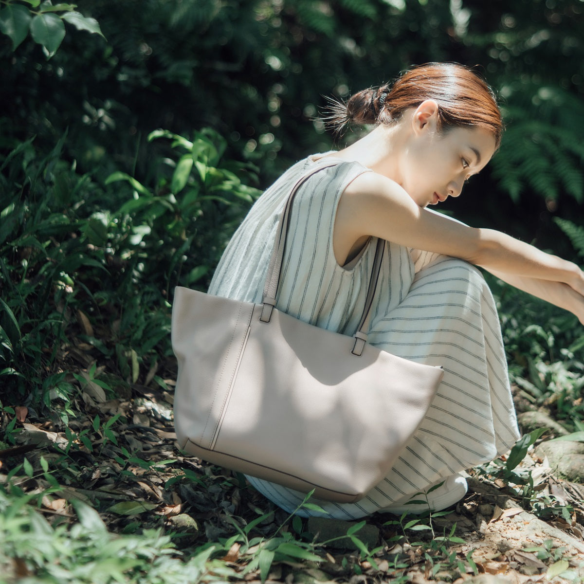 Clementine Leather Tote Bag